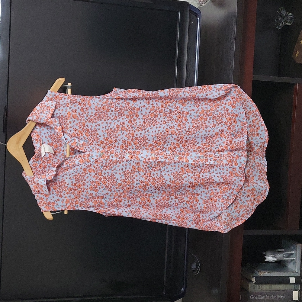 H&M sheer, button up top
